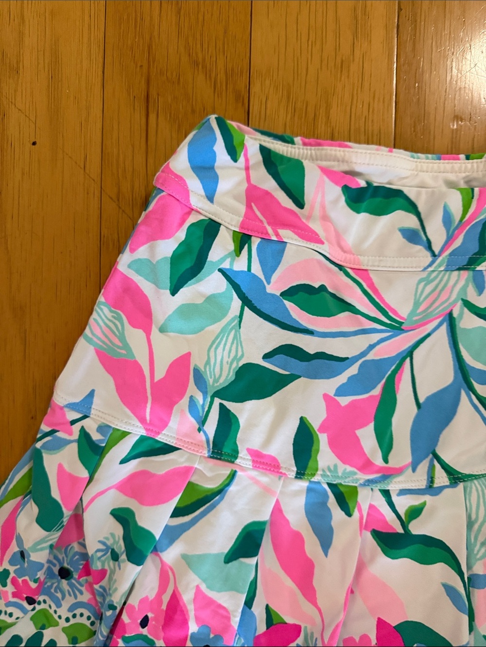 Lilly Pulitzer Pink Green Blue Luxletic Sz M Athletic Athleisure Skort Taynora - Picture 3 of 6